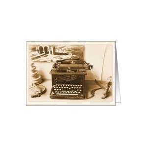  Employees Day, Antique Typewriter Card Health & Personal 