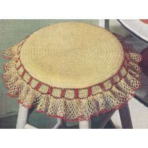  Crochet PATTERN to make   Chair Stool Seat Back Slip Cover. NOT 