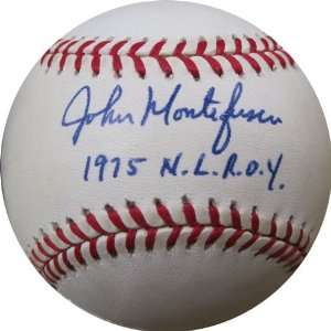  John Montefusco Signed Ball   with 1975 NL ROY 
