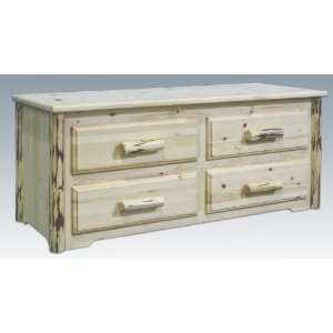  Woodworks 4   Drawer Sitting Chest Lacquered Furniture & Decor