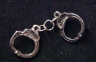 Silver Handcuffs Tie Pin Tac Police Law Officer Cop New  