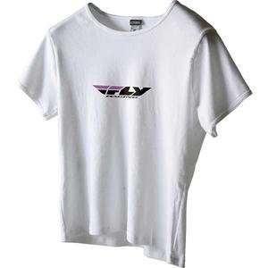  Fly Racing Womens Standard T Shirt   Small/White 