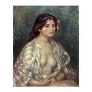  Gabrielle in an Open Blouse Giclee Poster Print by Pierre 