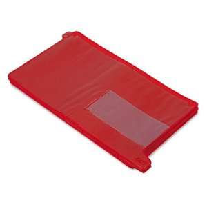  Smead® End Tab Out Guides with Pockets, Vinyl, Legal, Red 