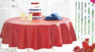 Solid Red Diamond Pattern Vinyl Tablecloth 70R NEW  
