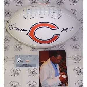  Gale Sayers   Autographed Chicago Bears Full Size Fotoball 