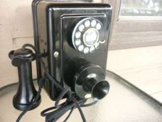   Early Western Electric Dial 553A Metal Wall Hotel Telephone Set  