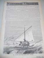 1878 Kansas Pacific Railroad Sailing Car ORIGINAL  