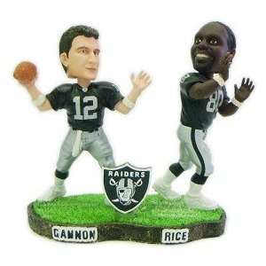  Oakland Raiders Gannon & Rice Forever Collectibles Bobble 