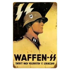  Waffen SS Axis Military Vintage Metal Sign   Victory 