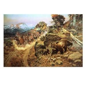 Bruin Not Bunny Premium Giclee Poster Print by Charles Marion Russell 