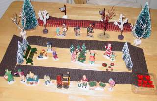 Lemax Christmas Village People Figurines Landscape Accessories Trees 