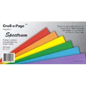  Cre8 a Page 8.5x11 Spectrum Cardstock Multi Color Pack, 24 