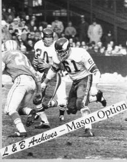 TOMMY MASON Vikings Lions 1964Snow Game Photo Pass Rams  