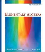 Elementary Algebra, (0495109940), Jerome E. Kaufmann, Textbooks 