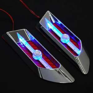 com Chrome Plated Blue LED Roadster Coupe Turbo Racing Car SUV Truck 