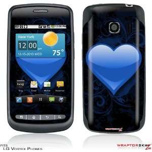  LG Vortex Skin   Glass Heart Grunge Blue by WraptorSkinz 