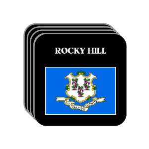  US State Flag   ROCKY HILL, Connecticut (CT) Set of 4 Mini 