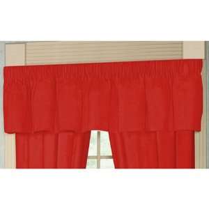  Red   Bright Solid, Fabric Curtain Valance 54 X 16 In 