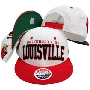  Louisville Cardinals White/Red Two Tone Plastic Snapback 