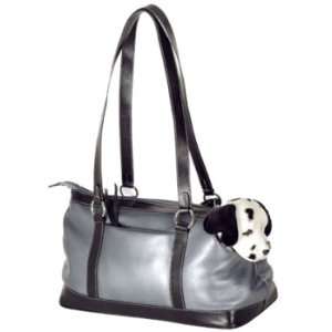 Ginette Peltre Silver Look Leather Pet Carrier Kitchen 