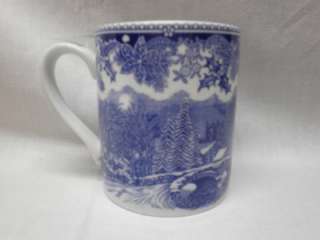 SPODE CHINA (Winters Eve Blue) 3 3/8 Mug, Pattern #2003 S3755 A11 