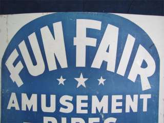 Vintage Carnival Poster Largo FL Fun Fair Rides Midway  