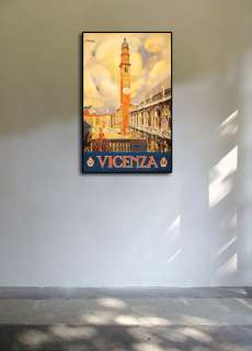 Vicenza Italy Vintage Style Italian Travel Poster 15x24  