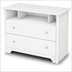 South Shore Breakwater TV Stand / Media Chest in Pure White Finish 
