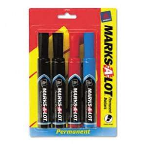   Lot 07905   Permanent Markers, Chisel Tip, Assorted, 4/Set AVE07905