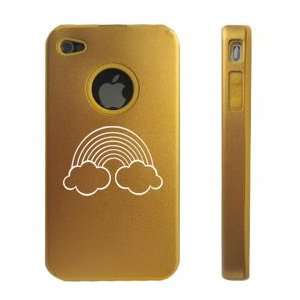  Apple iPhone 4 4S 4G Gold D1536 Aluminum & Silicone Case 