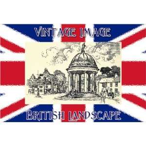   5cm Gift Tags British Landscape Marketplace Swaffham