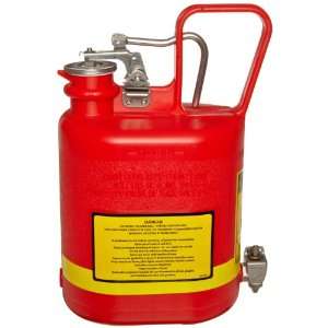   Self Close Corrosive Polyethylene Container, 1 Gallon Capacity, Red
