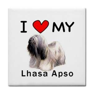  I Love My Lhasa Apso Tile Trivet 