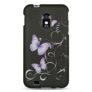  VMG Black Purple Butterflies Flower Floral Design Hard 2 