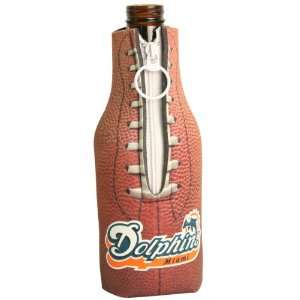   Dolphins Football Zipper Long Neck Bottle Coolie