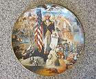 Gorham 200 Years with Old Glory Plate with Round Frame  