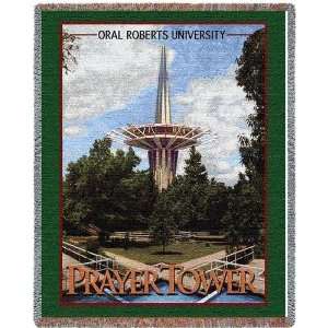   Oral Roberts Univ Prayer Tower Throw   70 x 54 Blanket/Throw Sports