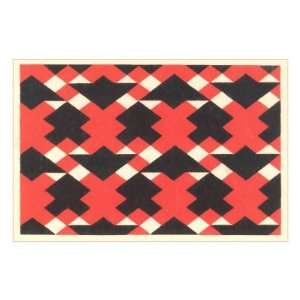  Geometric Rug Pattern Premium Poster Print, 12x18