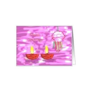 Diwali Greetings lamps Card