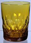 21.827 Bohemian Hand Blown   Hand Cut   Amber Tumbler c. 1930