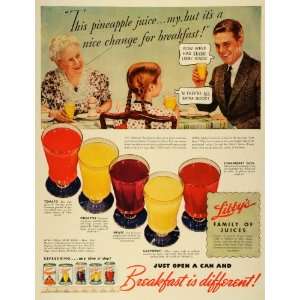  1941 Ad Libby McNeill & Libby Co Juices Breakfast Family 