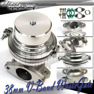  Universal 38MM V Band Wastegate Silver Automotive