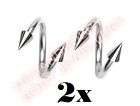 16G Spike Spiral Twist Barbell Ring Ear Lip Eyebrow