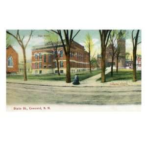   Unitarian Church from State Street Premium Poster Print Home