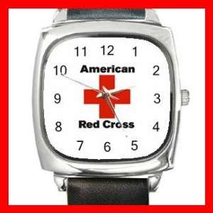 AMERICAN RED CROSS RESCUE Square Metal Wrist Watch  