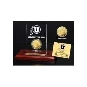Utah Utes 24KT Gold Coin Etched Acrylic