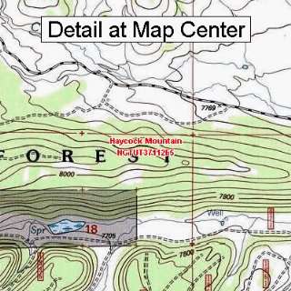 USGS Topographic Quadrangle Map   Haycock Mountain, Utah (Folded 