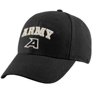   Army Black Knights Black Classic Logo Flex Fit Hat