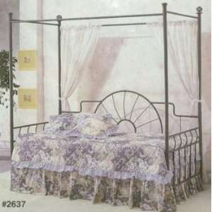  BLACK WROUGHT IRON CANOPY DAYBED*COMPLETE*NR Furniture 